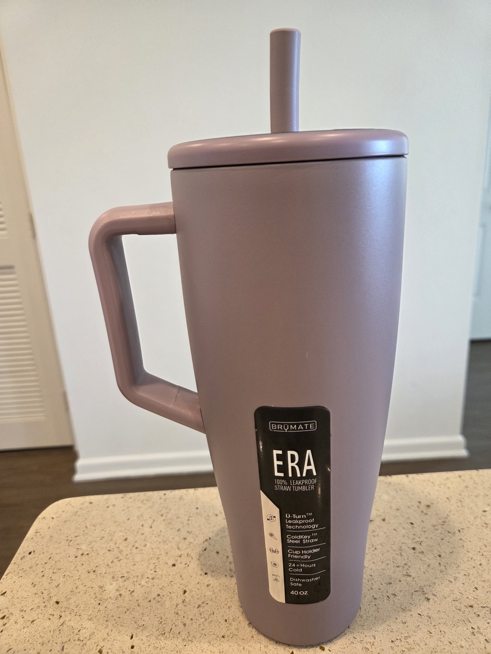 NWT Brumate ERA 40oz Lavender Straw Tumbler with Handle